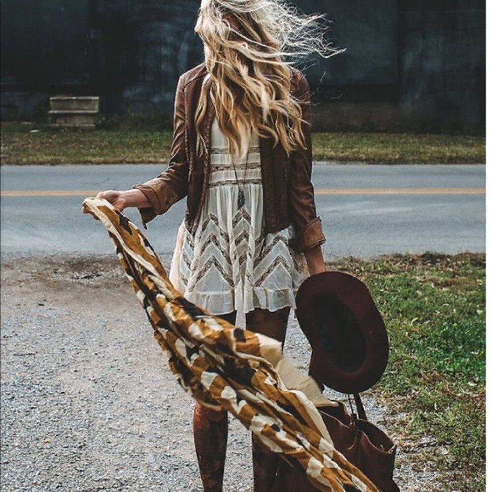 Free People Voile And Lace Ivory White Print Trapeze Slip Mini Dress